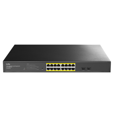 Cudy Switch PoE Gigabit Light Managed 16PoE with 2 SFP 200W GS1016EPS2