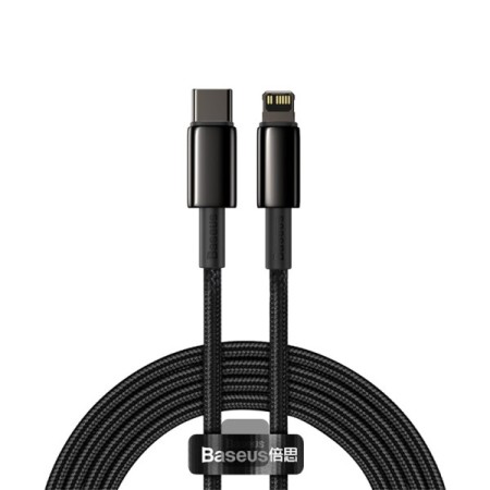 Baseus Cable Lightning to USB-A Tungsten Gold Series Braided 2.0m Black