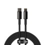 Baseus Cable Lightning to USB-A Tungsten Gold Series Braided 2.0m Black