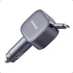 Anker Mobile Charger Car 75W with Built-In Retractable USB-C Cable