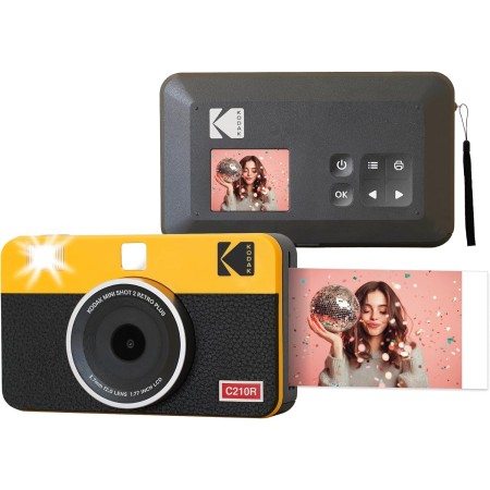 Kodak Instant Camera & Printer RETRO Mini Shot 2 Yellow (2.1x3.4)