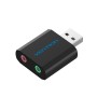 Vention AUDIO CONVERTER USB-A to 2x3.5mm Sound Card VAB-S17-B