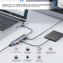 Unitek USB-C Hub 2xUSB-A/USB-C/HDMI/SD/PD100W with ON/OFF Screen Switch H1124A
