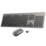 Unitek IT Keyboard & Mouse Combo Wireless 2.4GHz English SlimDuo T054 Space Grey