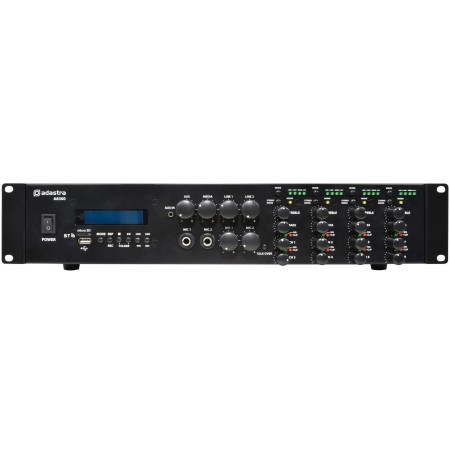 Adastra A8300 8x300W Rack Mount Amplifier BT/USB/FM 953.483UK