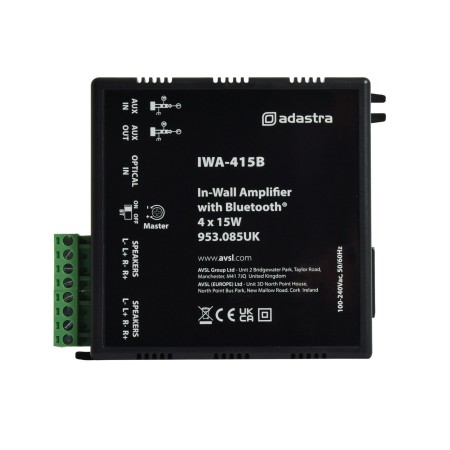Adastra IWA415B In-Wall Bluetooth Amp 4x15W@4ohm 953.085UK