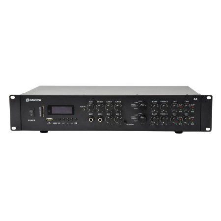 Adastra A4 2 x Independent Stereo Zones Amplifier 4x200W USB/BT/FM 953.404UK