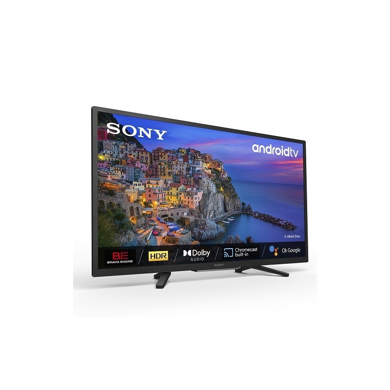 TV LED 32  Sony 32W800, HDR, Android TV, Smart TV, DVB-T2 (H.265),  Procesador Bravia Engine, Asistente de Voz, Negro